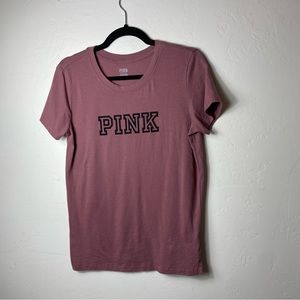 Victoria’s Secret Solid Pink Scoop Neck Short Sleeve Size S Top Sleep Shirt Tee